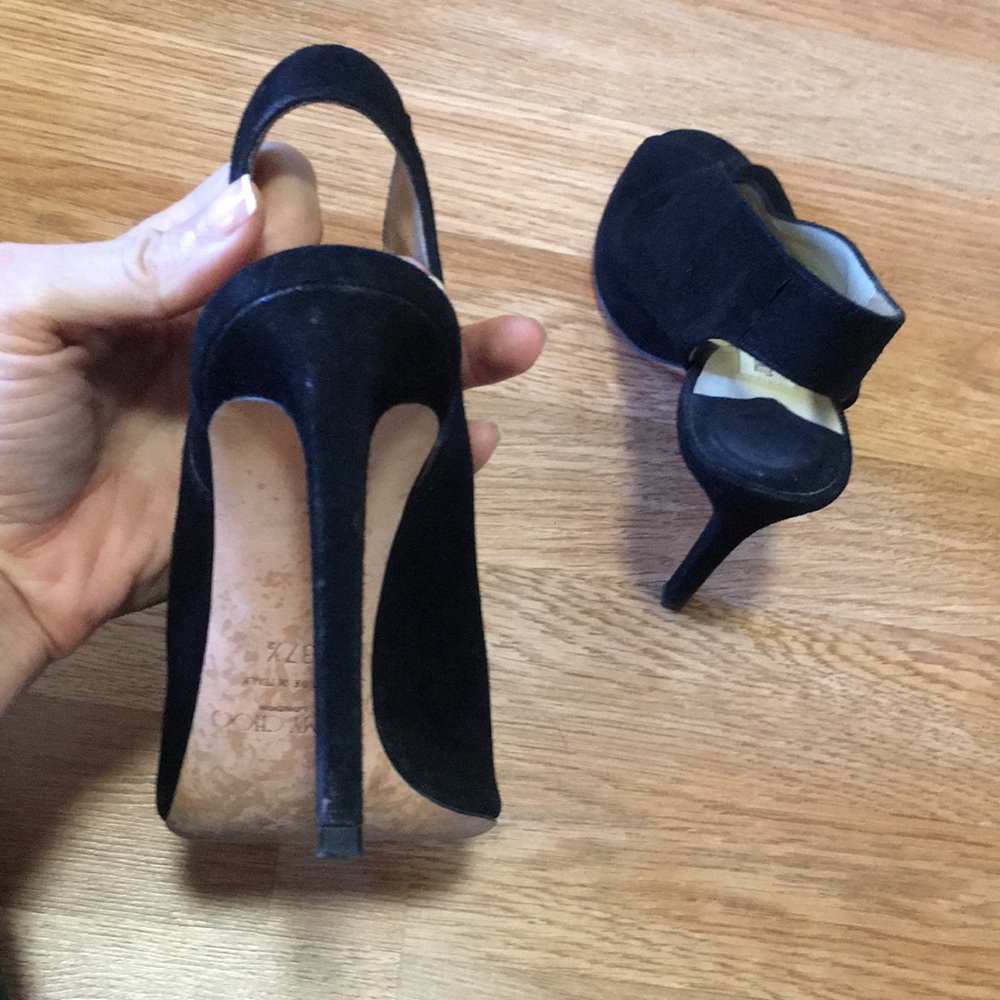 Jimmy Choo Suede Slingback Pumps - Picture 3 of 10